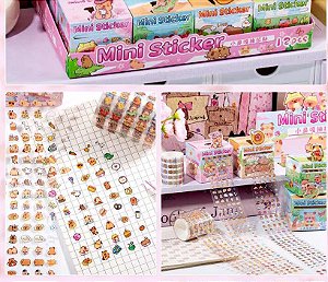 CAIXINHA COM MICRO ADESIVOS CAPIVARAS UN