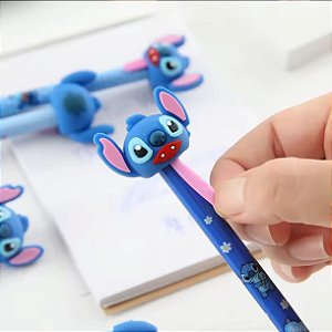 CANETA PUXA LINGUA STITCH APAGÁVEL