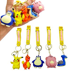 KIT 3 CHAVEIROS ANIMAIS RAROS POKEMONS - 3 PEÇAS DIVERSAS