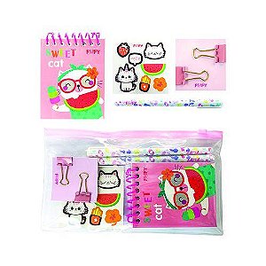 KIT DE PAPELARIA CAT (ROSA) - FF6023RS