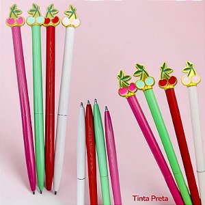 CANETA METAL LUXO CEREJINHA - CORES DIVERSAS