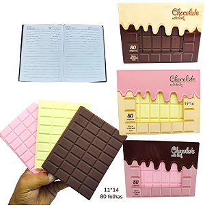 BLOCO DE ANOTAÇOES TAM MEDIO - CHEIRO DE CHOCOLATE ( 14 X 1 1 CM)