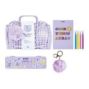 KIT POMPOM CESTA LILAS- FF6158
