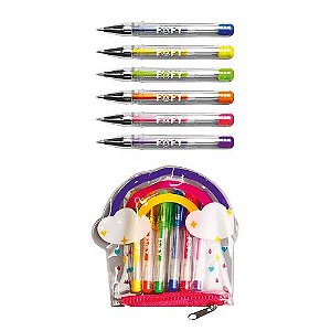 JOGO DE CANETAS ARCO IRIS 6 CORES - FF8039