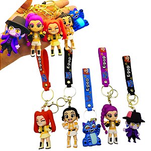 KIT 6 CHAVEIROS FUNKO GUERREIRAS K-POP