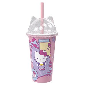 Copo MIlksake C/ Tampa Hello Kitty 500ml ( Ótimo para criar kits temáticos de papelaria)