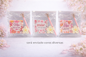 KIT DIA DAS MAES DELICADO ( BLOCO. CANETA LUXO E PRESILHA) * CORES/ MODELOS DIVERSOS