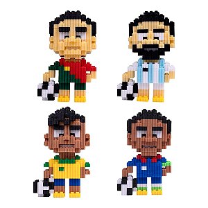 BLOCO DE MONTAR TIPO LEGO COM 4 JOGADORES - ( KIT 4 PEÇAS)