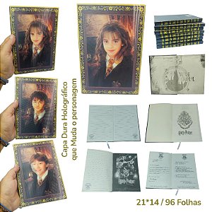 Caderno Harry Potter Holográfico 96 Folhas ( Rosto personagem muda conforme posição)