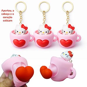 Chaveiro Xícara Hello Kitty Rosa - Unidade