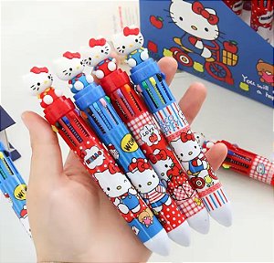CANETA 10 CORES HELLO KITTY CLASSIC