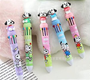 CANETA 10 CORES SNOOPY - SELECIONAR QUANTIDADE