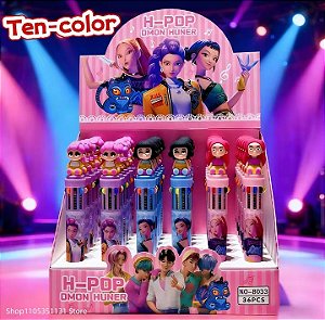 CANETA 10 CORES GUERREIRAS K- POP