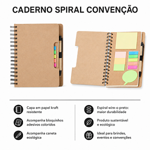 CADERNO SPIRAL ECOLOGIC COM CANETA 59111