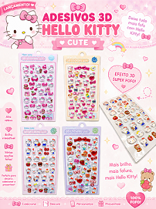 ADESIVO 3D HELLO KITTY CUTE - UN MODELOS DIVERSOS