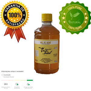 Mel de Uruçu Cinza / Tiuba - 500ml/700g