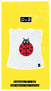 camiseta babado joaninha poá