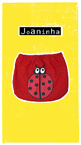 tapa fralda joaninha poá