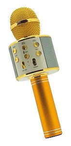 Microfone Bluetooth Sem Fio Karaokê Youtuber Reporter