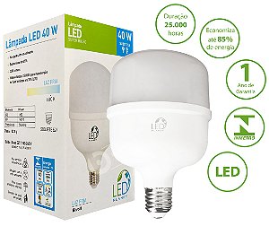 Lâmpada Led Super Bulbo 40w Alta Potência Branco Frio 6500k