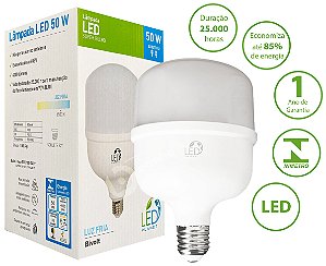 Lâmpada Led Super Bulbo 50w Alta Potência Branco Frio 6500k