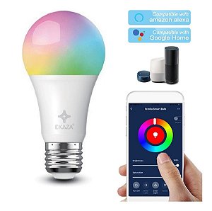 Lâmpada Smart Bulbo Led Wi-fi Inteligente 10w + 3w Rgb