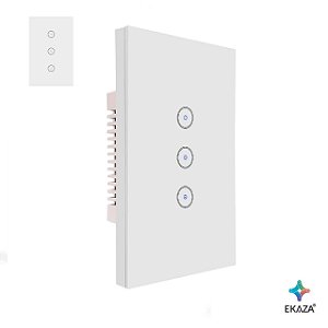 Interruptor Touch 3 Vias Inteligente Wifi Google Home Alexa
