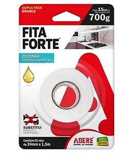 Fita Forte Dupla Face Para Áreas Gordurosas Adere 24mm X 1,5m