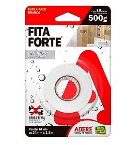 Fita Forte Dupla Face Adere Para Áreas Úmidas 24mm X 1,5m