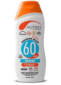 Protetor Solar Facial Fator 60 Com Repelente Nutriex 120ml