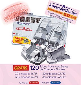 Bráquete de Aço Advanced Series Roth 0,022 - 100 casos - Orthometric