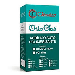 OC-3 Resina Acrílica Orto-Clas Rosa Pó 220gr - Clássico