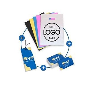 Kit Sacola 40x50 + Cartão de Visita + TAG 