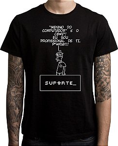 Camiseta Vida de Suporte - Menino do Computador