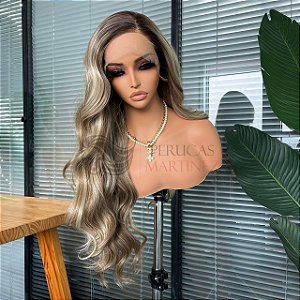 LACE FRONT KAMILLA LOIRO ESCURO COM MECHAS