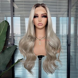 LACE FRONT KAMILLA LOIRO ACINZENTADO COM RAIZ 13 X 4