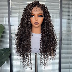 FULL LACE FRONT IZA CASTANHO COM LUZES ENCARACOLADA 13 X 6