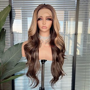 FULL LACE FRONT JADE CASTANHO ILUMIDADO 13 X 6
