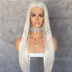 Lace Front Melissa Loiro Platinado Liso