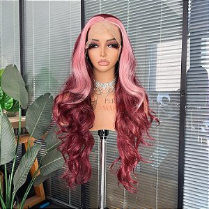 LACE FRONT JADE FÚCHSIA COM MECHAS 13 X 4