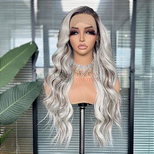 FULL LACE FRONT KAMILLA CINZA COM RAIZ 13 x 6