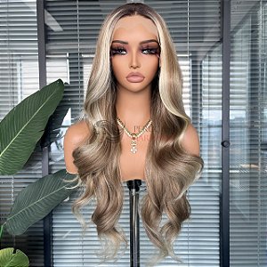 LACE FRONT JADE LOIRA ILUMINADA COM MECHAS 13 X 4