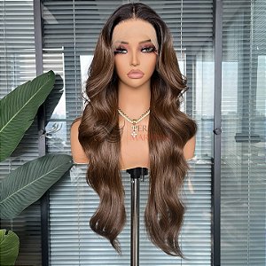 FULL LACE FRONT JANNA CASTANHO OMBRE 13 X 6