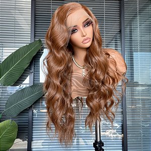 FULL LACE FRONT KÁTIA CASTANHO CLARO ACOBREADO DOURADO 13 x 6