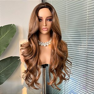 Wig Jade Castanho Médio Acobreado
