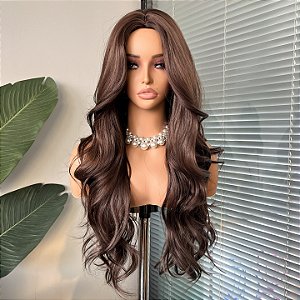 Wig Jade Castanho Médio Natural