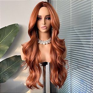Wig jade Ruivo Acobreado Natural