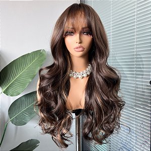 Wig Jade Castanho Chocolate Natural