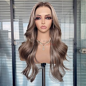 FULL LACE FRONT ANNA LOIRO ACINZENTADO BEGE 13 x 6