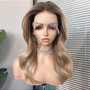 FULL LACE FRONT AURORA LOIRO BEJE COM RAIZ 13 X 6